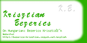 krisztian bezerics business card